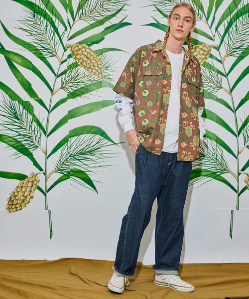 AlexanderLeeChang(アレキサンダーリーチャン)の「AlexanderLeeChang アレキサンダーリーチャン / SO PLANTS SHIRTS プランツグラフィックビッグシルエットシャツ セットアップ 撥水 防水 / AC022201(シャツ/ブラウス・メンズ・ブラック/ブラウン/ミント・2/3)」の11枚目の写真