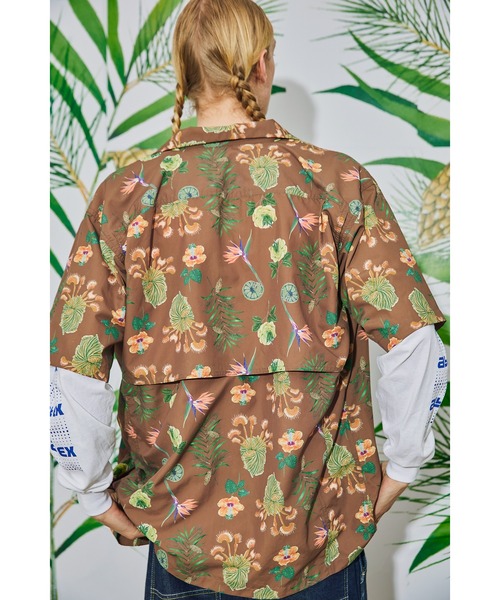 AlexanderLeeChang(アレキサンダーリーチャン)の「AlexanderLeeChang アレキサンダーリーチャン / SO PLANTS SHIRTS プランツグラフィックビッグシルエットシャツ セットアップ 撥水 防水 / AC022201(シャツ/ブラウス・メンズ・ブラック/ブラウン/ミント・2/3)」の12枚目の写真