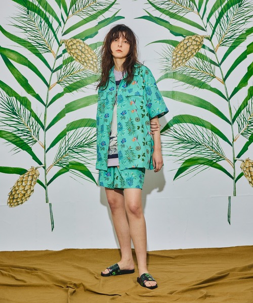 AlexanderLeeChang(アレキサンダーリーチャン)の「AlexanderLeeChang アレキサンダーリーチャン / SO PLANTS SHIRTS プランツグラフィックビッグシルエットシャツ セットアップ 撥水 防水 / AC022201(シャツ/ブラウス・メンズ・ブラック/ブラウン/ミント・2/3)」の13枚目の写真