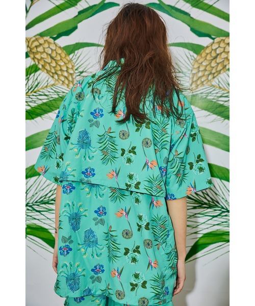 AlexanderLeeChang(アレキサンダーリーチャン)の「AlexanderLeeChang アレキサンダーリーチャン / SO PLANTS SHIRTS プランツグラフィックビッグシルエットシャツ セットアップ 撥水 防水 / AC022201(シャツ/ブラウス・メンズ・ブラック/ブラウン/ミント・2/3)」の14枚目の写真