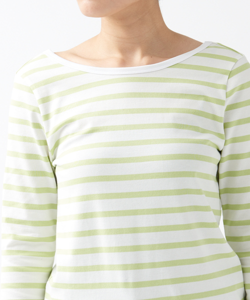 Rouge vif（ルージュヴィフ）の「バックVネック天竺ボーダープルオーバー（Tシャツ/カットソー・レディース・ライム/ネイビー/ブラック・フリー）」の19枚目の写真