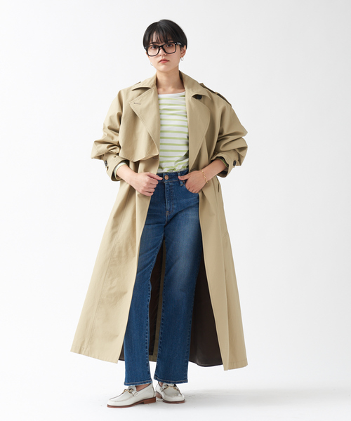 Rouge vif（ルージュヴィフ）の「バックVネック天竺ボーダープルオーバー（Tシャツ/カットソー・レディース・ライム/ネイビー/ブラック・フリー）」の6枚目の写真