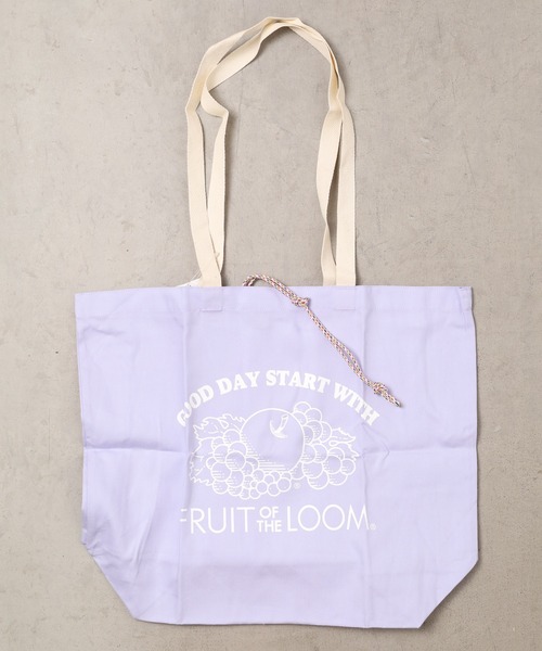 FRUIT OF THE LOOM(フルーツオブザルーム)の「【FRUIT OF THE LOOM】BRAIDED CORD TOTE BAG(トートバッグ・レディース・ライトブルー/オフホワイト/ピンク/イエロー/オレンジ/ライトグリーン/ライトパープル・FREE)」の4枚目の写真