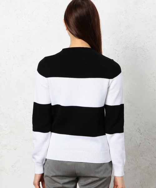 green label relaxing（グリーンレーベルリラクシング）の「GT C WIDE BOR ボトルネック プルオーバー ニット ◆（ニット/セーター・レディース・ブラック/ベージュ・フリー）」の3枚目の写真