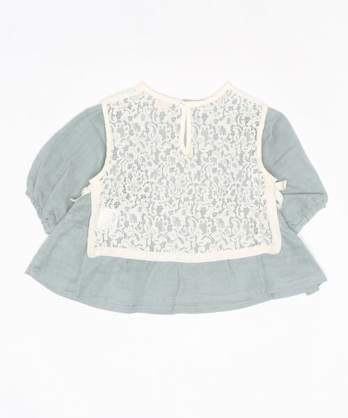 petit main（プティマイン）の「【リンク】レースベスト&ブラウスSET（アンサンブル・キッズ・グリーン/アイボリー・130cm/80ｃｍ/90cm/110cm/100cm/120cm）」の3枚目の写真