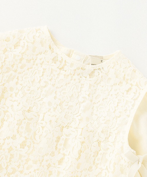 petit main（プティマイン）の「【リンク】レースベスト&ブラウスSET（アンサンブル・キッズ・グリーン/アイボリー・130cm/80ｃｍ/90cm/110cm/100cm/120cm）」の6枚目の写真