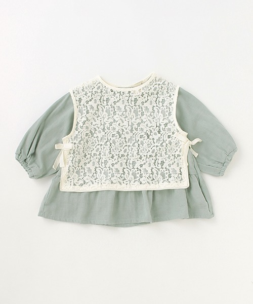 petit main（プティマイン）の「【リンク】レースベスト&ブラウスSET（アンサンブル・キッズ・グリーン/アイボリー・130cm/80ｃｍ/90cm/110cm/100cm/120cm）」の21枚目の写真