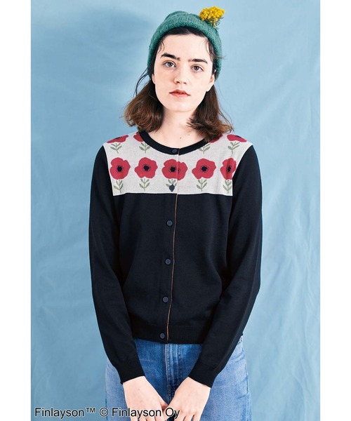 シロップ．（シロップ．）の「フィンレイソン　ニットカーディガン（カーディガン/ボレロ・レディース・ネイビー/グレー系その他・LARGE/X-LARGE/MEDIUM）」の2枚目の写真