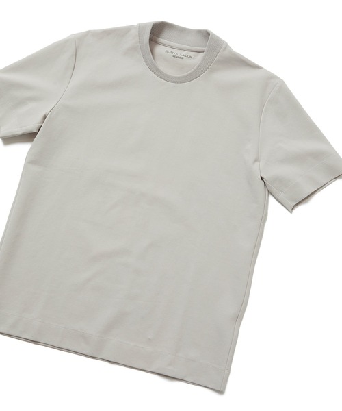 MEN'S BIGI(メンズビギ)の「シルケットスムースクルーネックTシャツ/ACTIVE TAILORライン(Tシャツ/カットソー・メンズ・ホワイト/ブラック/ネイビー/グレー・01/02/03/04)」の3枚目の写真