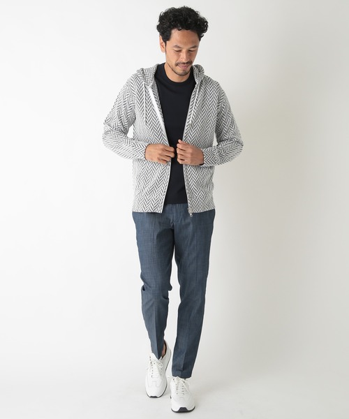 MEN'S BIGI(メンズビギ)の「シルケットスムースクルーネックTシャツ/ACTIVE TAILORライン(Tシャツ/カットソー・メンズ・ホワイト/ブラック/ネイビー/グレー・01/02/03/04)」の10枚目の写真