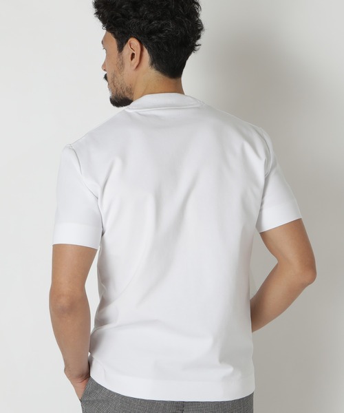 【ACTIVE TAILOR】シルケットスムースクルーネックTシャツ ACTIVE TAILOR】シルケットスムースクルーネックロングTシャツ