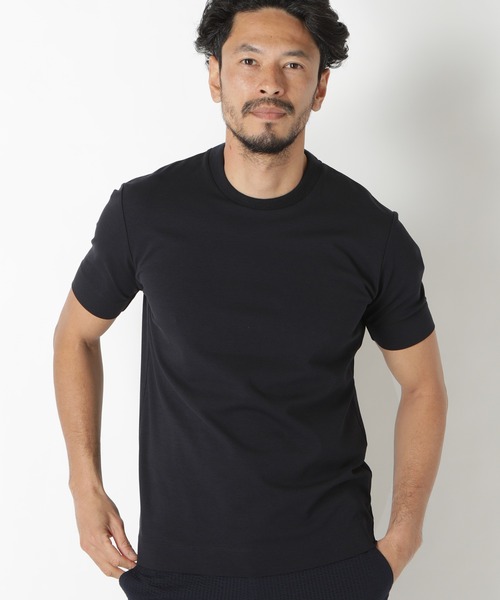 MEN'S BIGI(メンズビギ)の「シルケットスムースクルーネックTシャツ/ACTIVE TAILORライン(Tシャツ/カットソー・メンズ・ホワイト/ブラック/ネイビー/グレー・01/02/03/04)」の12枚目の写真