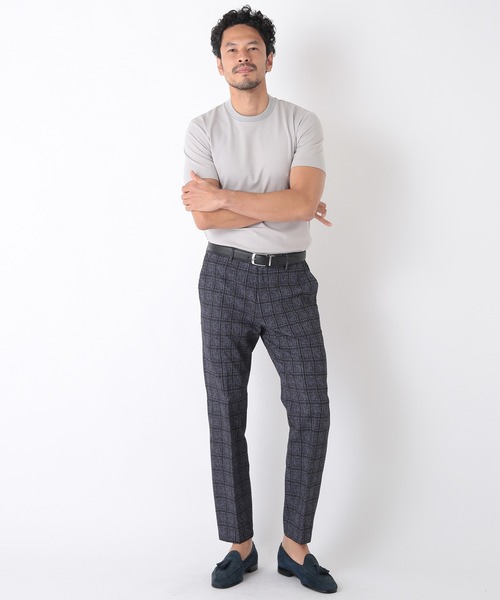 MEN'S BIGI(メンズビギ)の「シルケットスムースクルーネックTシャツ/ACTIVE TAILORライン(Tシャツ/カットソー・メンズ・ホワイト/ブラック/ネイビー/グレー・01/02/03/04)」の8枚目の写真