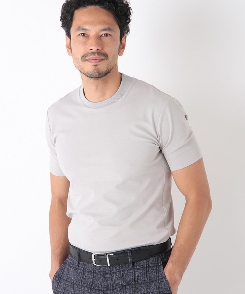 【ACTIVE TAILOR】シルケットスムースクルーネックTシャツ ACTIVE TAILOR】シルケットスムースクルーネックTシャツ｜メンズ