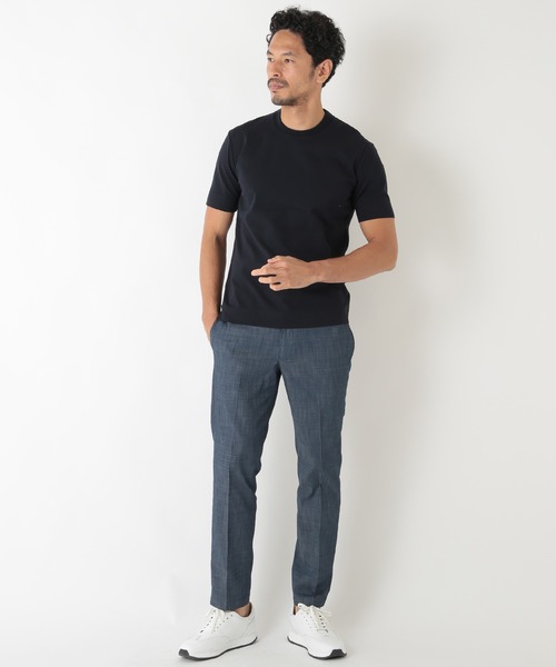 MEN'S BIGI(メンズビギ)の「シルケットスムースクルーネックTシャツ/ACTIVE TAILORライン(Tシャツ/カットソー・メンズ・ホワイト/ブラック/ネイビー/グレー・01/02/03/04)」の22枚目の写真