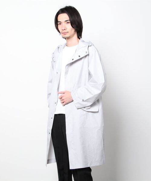 DESCENTE PAUSE（デサントポーズ）の「【デサントPAUSE】フーデッドオーバーコート / HOODED OVER COAT　耐久撥水　防風　パッカブル（その他アウター・メンズ・オレンジ/グレー/ブルー/ブラック・LARGE/SMALL/MEDIUM/X-LARGE）」の7枚目の写真