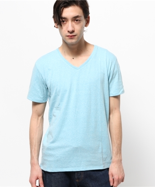 WEGO（ウィゴー）の「WEGO/VネックTシャツ（Tシャツ/カットソー・メンズ・ホワイト/サックスブルー/イエロー/レッド・SMALL/LARGE/MEDIUM）」の5枚目の写真