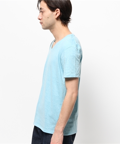 WEGO（ウィゴー）の「WEGO/VネックTシャツ（Tシャツ/カットソー・メンズ・ホワイト/サックスブルー/イエロー/レッド・SMALL/LARGE/MEDIUM）」の6枚目の写真