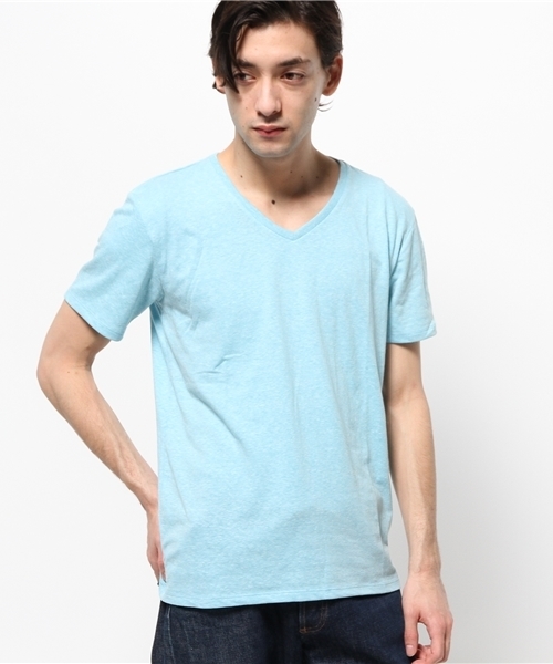 WEGO（ウィゴー）の「WEGO/VネックTシャツ（Tシャツ/カットソー・メンズ・ホワイト/サックスブルー/イエロー/レッド・SMALL/LARGE/MEDIUM）」の12枚目の写真