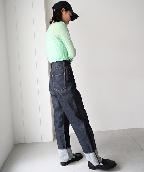 CANAL JEAN（キャナルジーン）の「El mar(エルマール) シアーロングTシャツ（Tシャツ/カットソー・レディース・ホワイト/ブラック/パープル/ピンク/グリーン・ONE SIZE）」の12枚目の写真