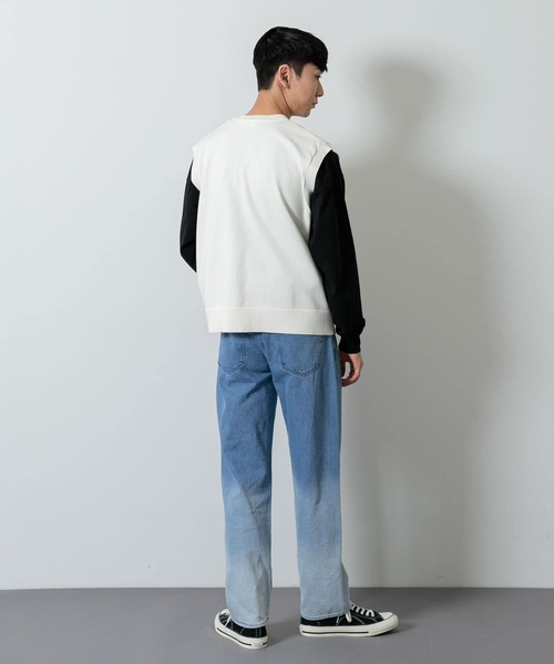 SENSE OF PLACE by URBAN RESEARCH（センスオブプレイスバイアーバンリサーチ）の「『sakasa×SOP』ストレッチVネックベスト（ベスト・メンズ・ベージュ/アイボリー/ブラック/ブルー/ブラック系その他・MEDIUM/LARGE）」の11枚目の写真