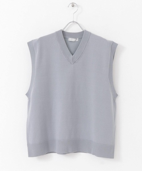 SENSE OF PLACE by URBAN RESEARCH（センスオブプレイスバイアーバンリサーチ）の「『sakasa×SOP』ストレッチVネックベスト（ベスト・メンズ・ベージュ/アイボリー/ブラック/ブルー/ブラック系その他・MEDIUM/LARGE）」の21枚目の写真