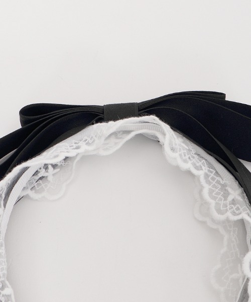 axes femme kawaii（アクシーズファムカワイイ）の「レースリボンカチューシャ（カチューシャ・レディース・ピンク/レッド/ブラック/ラベンダー・MEDIUM）」の7枚目の写真