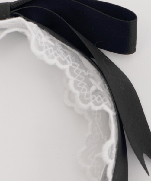 axes femme kawaii（アクシーズファムカワイイ）の「レースリボンカチューシャ（カチューシャ・レディース・ピンク/レッド/ブラック/ラベンダー・MEDIUM）」の9枚目の写真