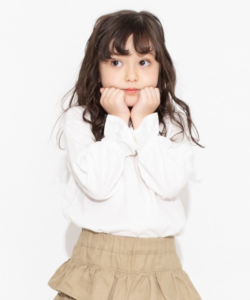 BRANSHES（ブランシェス）の「キャンディースリーブ長袖Tシャツ ロンT<br>（Tシャツ/カットソー・キッズ・ブラック/アイボリー/ブルー/ピンク・150/90/100/110/120/130/140）」の7枚目の写真