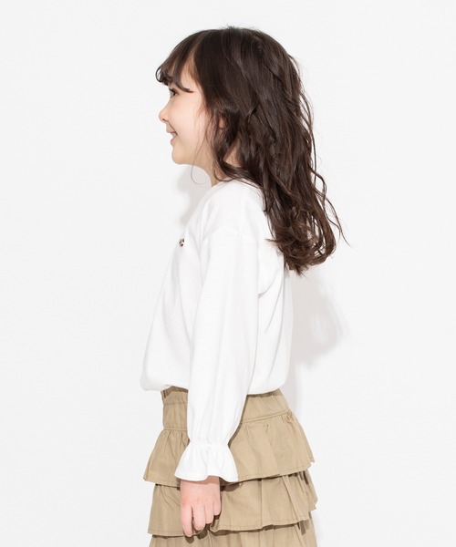 BRANSHES（ブランシェス）の「キャンディースリーブ長袖Tシャツ ロンT<br>（Tシャツ/カットソー・キッズ・ブラック/アイボリー/ブルー/ピンク・150/90/100/110/120/130/140）」の8枚目の写真