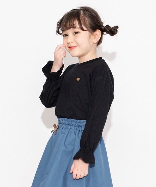 BRANSHES（ブランシェス）の「キャンディースリーブ長袖Tシャツ ロンT<br>（Tシャツ/カットソー・キッズ・ブラック/アイボリー/ブルー/ピンク・150/90/100/110/120/130/140）」の15枚目の写真