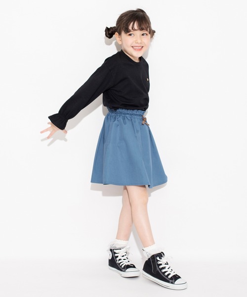 BRANSHES（ブランシェス）の「キャンディースリーブ長袖Tシャツ ロンT<br>（Tシャツ/カットソー・キッズ・ブラック/アイボリー/ブルー/ピンク・150/90/100/110/120/130/140）」の19枚目の写真