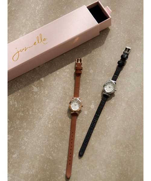 JUMELLE（ジュメロ）の「JMレザースリムウォッチ（アナログ腕時計・レディース・ブラック/ブラウン・FREE）」の5枚目の写真