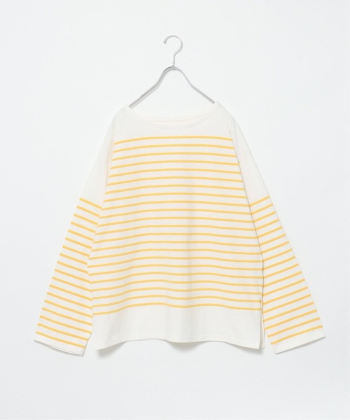 VENCEEXCHANGE（ヴァンスエクスチェンジ）の「パネルボーダーTシャツ（Tシャツ/カットソー・レディース・ブラック/ネイビー/ピンク/イエロー/グリーン・FREE）」の21枚目の写真