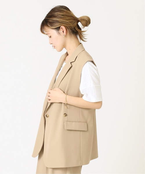 journal standard L'essage（ジャーナルスタンダードレサージュ）の「CERAMICA ベスト◆（その他アウター・レディース・チャコールグレー/ベージュ・FREE）」の17枚目の写真