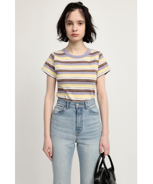 売れました】SLY(スライ)イエロー×ネイビーボーダーTシャツ 売れました