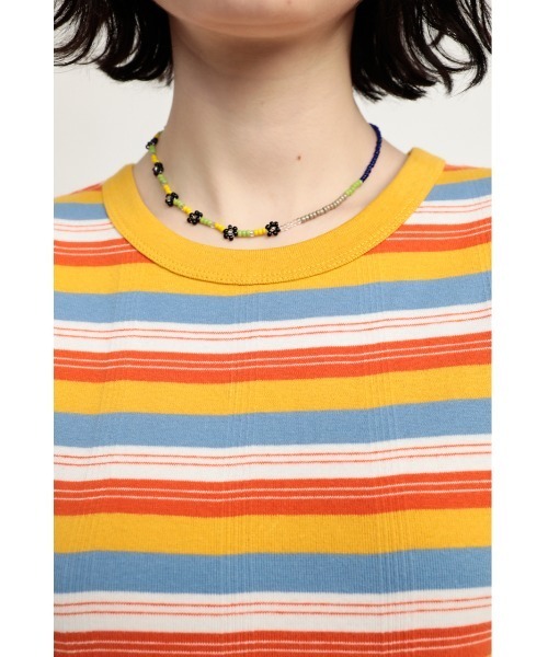 売れました】SLY(スライ)イエロー×ネイビーボーダーTシャツ