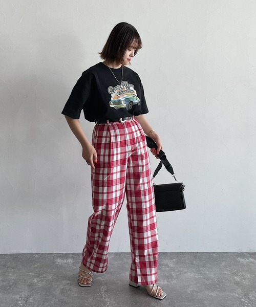 PAGEBOY（ページボーイ）の「アメリカンロックアートT（Tシャツ/カットソー・レディース・オフホワイト/ブラック/チャコール・FREE）」の11枚目の写真