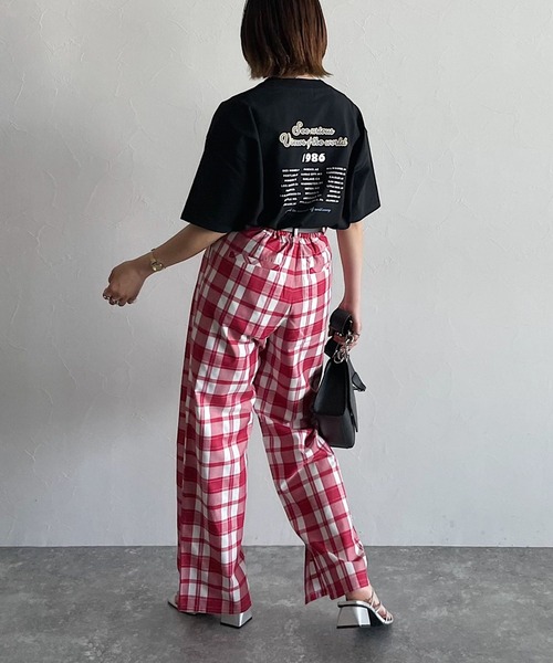 PAGEBOY（ページボーイ）の「アメリカンロックアートT（Tシャツ/カットソー・レディース・オフホワイト/ブラック/チャコール・FREE）」の12枚目の写真