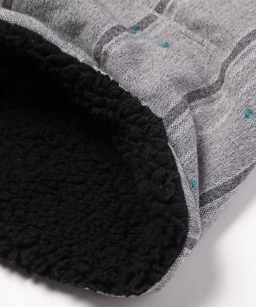 sneeuw（スニュウ）の「ノスタルジックJQネックウォーマー（ネックウォーマー/スヌード・レディース・チャコールグレー/ブラウン・ONESIZE）」の11枚目の写真