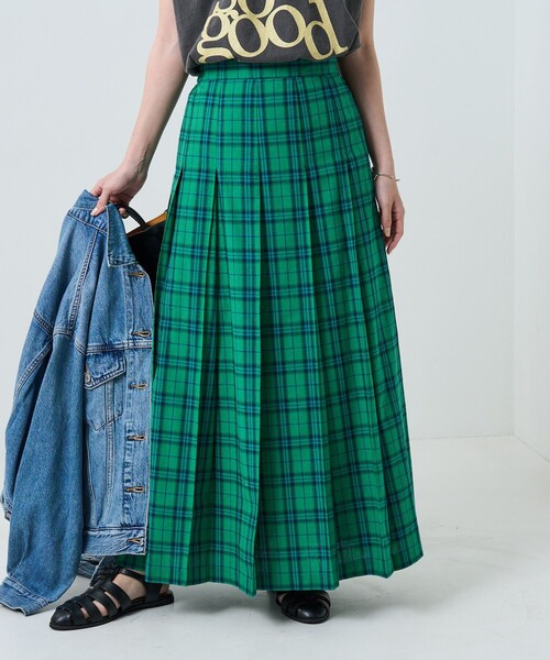 FREAK'S STORE（フリークスストア）の「リネンライクサマーチェックスカート（スカート・レディース・ピンク/グリーン/オレンジ・ﾌﾘ-）」の14枚目の写真