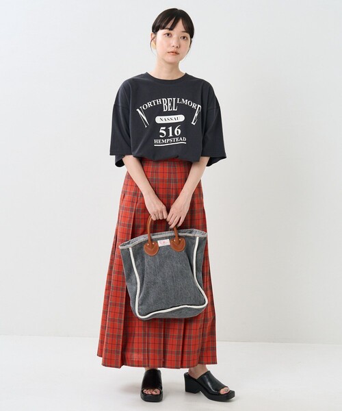 FREAK'S STORE（フリークスストア）の「リネンライクサマーチェックスカート（スカート・レディース・ピンク/グリーン/オレンジ・ﾌﾘ-）」の19枚目の写真