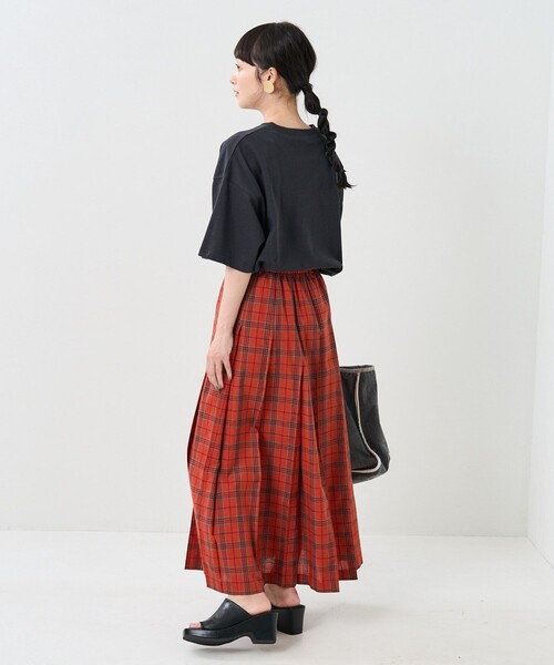 FREAK'S STORE（フリークスストア）の「リネンライクサマーチェックスカート（スカート・レディース・ピンク/グリーン/オレンジ・ﾌﾘ-）」の21枚目の写真