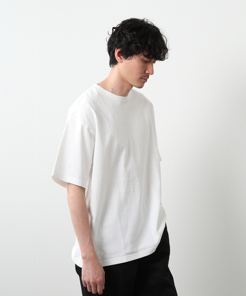 JOURNAL STANDARD J.S HOMESTEAD（ジャーナルスタンダードホームステッド）の「【J.S.Homestead】CUT DOWN ショートスリーブTシャツ（Tシャツ/カットソー・メンズ・アイボリー/ネイビー/ホワイト・X-LARGE/LARGE/SMALL/MEDIUM）」の2枚目の写真