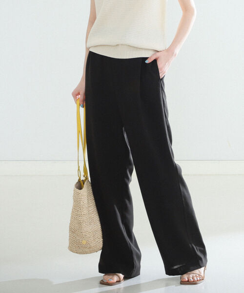 Demi-Luxe BEAMS(デミルクス ビームス)の「Demi-Luxe BEAMS / セミワイド イージーパンツ(その他パンツ・レディース・ブラック/ネイビー・38/36)」の1枚目の写真