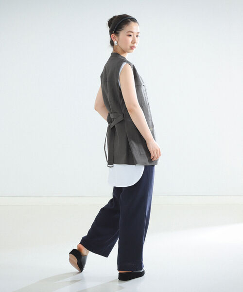 Demi-Luxe BEAMS(デミルクス ビームス)の「Demi-Luxe BEAMS / セミワイド イージーパンツ(その他パンツ・レディース・ブラック/ネイビー・38/36)」の3枚目の写真