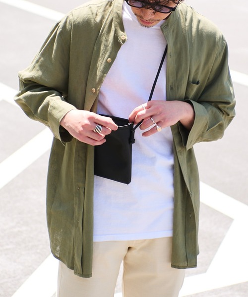 CIAOPANIC TYPY(チャオパニックティピー)の「フェイクレザーネックポーチ(ショルダーバッグ・メンズ・アイボリー/ブラック/ブラウン/オレンジ・ONE SIZE)」の10枚目の写真