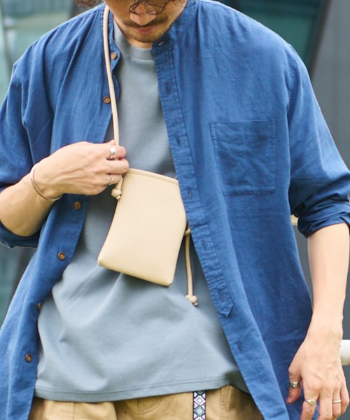 CIAOPANIC TYPY(チャオパニックティピー)の「フェイクレザーネックポーチ(ショルダーバッグ・メンズ・アイボリー/ブラック/ブラウン/オレンジ・ONE SIZE)」の11枚目の写真