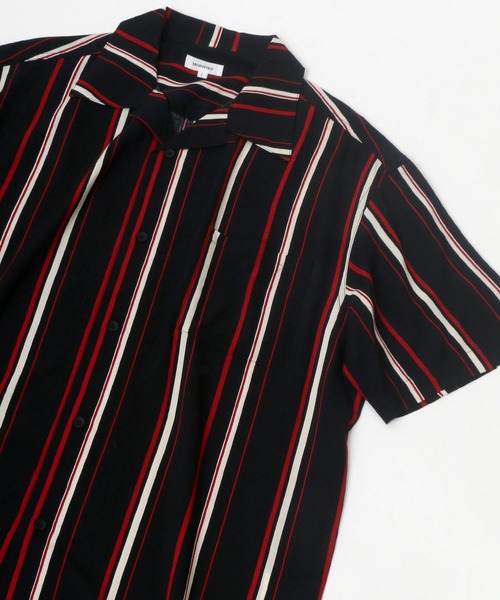 MARUKAWA（マルカワ）の「レーヨン 総柄 無地 オープンカラー アロハシャツ（シャツ/ブラウス・メンズ・ホワイト/ライトグレー/ブラック/ベージュ/ブルー/ホワイト系その他/ブラック系その他/グレー系その他/ブラウン系その他/チャコール/ホワイト系その他2/ブラック系その他2/ブラック系その他3/ブラック系その他4/ブラック系その他5/ブラック系その他6/ブラック系その他7/ブラック系/ブラック系1/ブラック系2/ブラック系3・LL/M/L/S）」の7枚目の写真