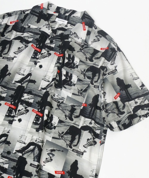 MARUKAWA（マルカワ）の「レーヨン 総柄 無地 オープンカラー アロハシャツ（シャツ/ブラウス・メンズ・ホワイト/ライトグレー/ブラック/ベージュ/ブルー/ホワイト系その他/ブラック系その他/グレー系その他/ブラウン系その他/チャコール/ホワイト系その他2/ブラック系その他2/ブラック系その他3/ブラック系その他4/ブラック系その他5/ブラック系その他6/ブラック系その他7/ブラック系/ブラック系1/ブラック系2/ブラック系3・LL/M/L/S）」の8枚目の写真